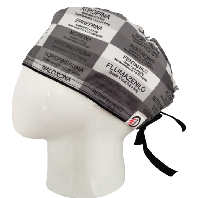 Gorro Quirúrgico Hombre + Lanyard Anestesiologia Gris - Imagen 3