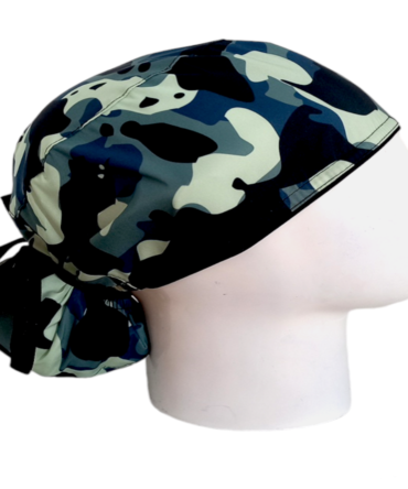Gorro Quirúrgico Mujer + Lanyard Militar Oscuro