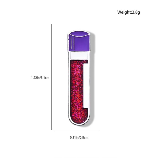 Pin Metálico Tubo de Muestra Sanguinea - Imagen 5