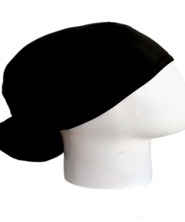 Gorro Quirúrgico Mujer + Lanyard Unicolor Negro
