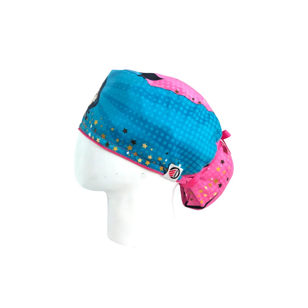 Gorro Quirúrgico Mujer + Lanyard Mujer Maravilla Caricatura - Imagen 2
