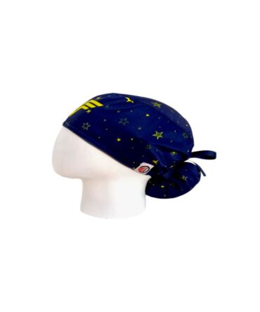 Gorro Quirúrgico Mujer + Lanyard Mujer Maravilla Azul Oscuro