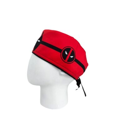 Gorro Quirúrgico Hombre + Lanyard Deadpool Red