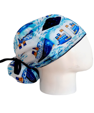 Gorro Quirúrgico Mujer + Lanyard Barco Crucero