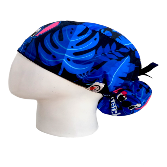 Gorro Quirúrgico Mujer + Lanyard Stitch Azul Oscuro - Imagen 3