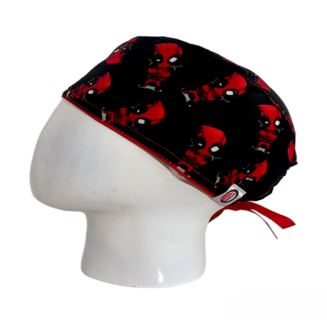 Gorro Quirúrgico Hombre + Lanyard Dead Pool Animado - Imagen 3