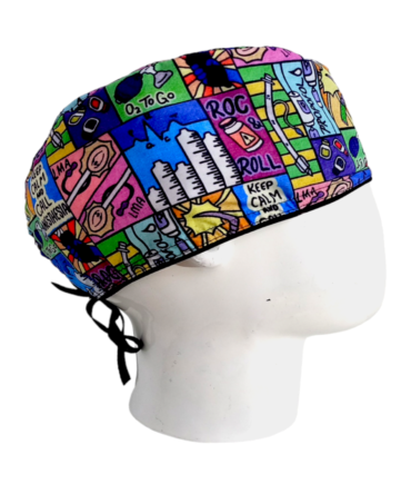 Gorro Quirúrgico Hombre + Lanyard Anestesiología Rock