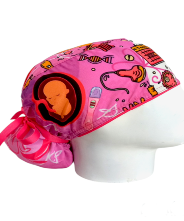 Gorro Quirúrgico Mujer + Lanyard Etapas Embarazo Ginecologia