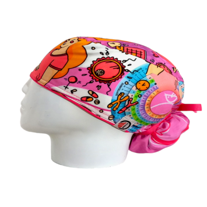 Gorro Quirúrgico Mujer + Lanyard Etapas Embarazo Ginecologia - Imagen 3