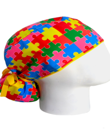 Gorro Quirúrgico Mujer + Lanyard Rompecabezas