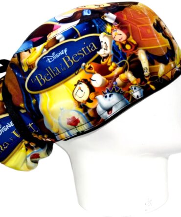 Gorro Quirúrgico Mujer + Lanyard La bella y la bestia