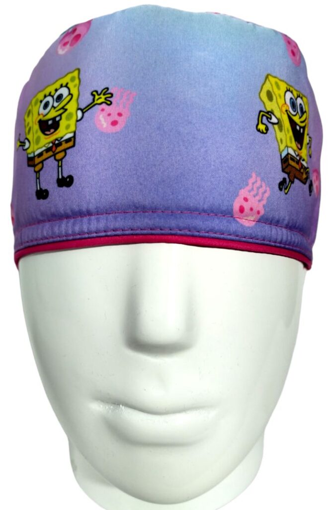 Gorro Quirúrgico Mujer + Lanyard Bob Esponja Degradado - Imagen 2