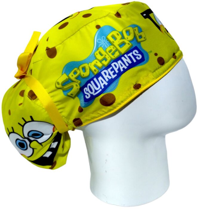 Gorro Quirúrgico Mujer + Lanyard Bob Esponja Clasico