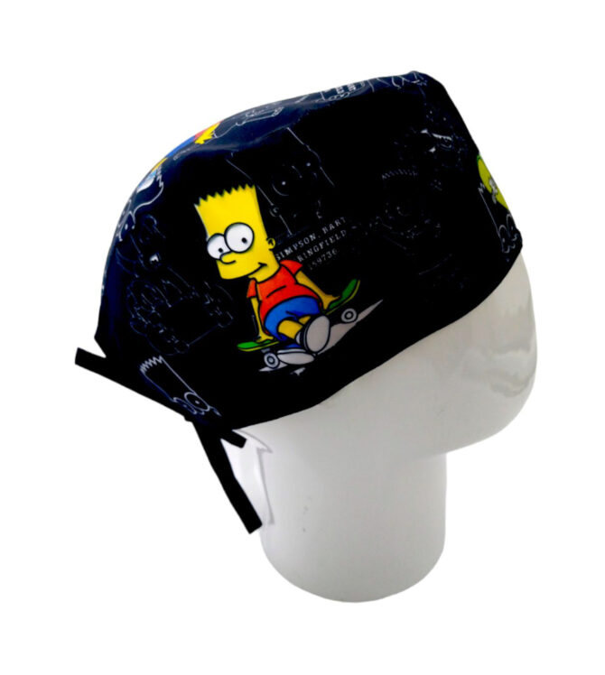 Gorro Quirúrgico Hombre + Lanyard Bart Simpson