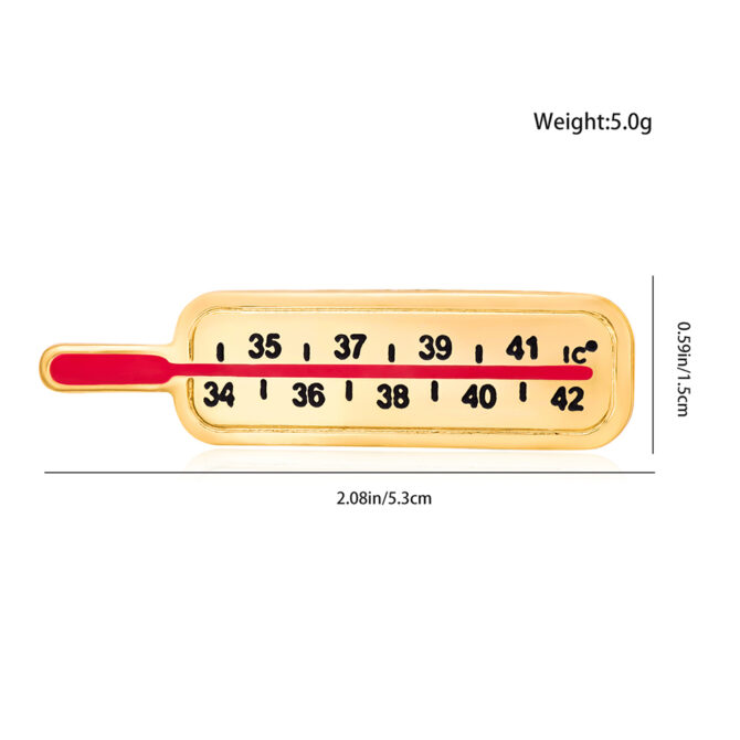 Pin Metálico Medidor Temperatura