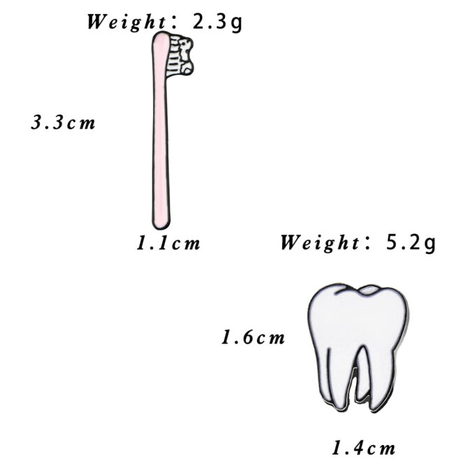 Kit 2 unds Pines Metálicos Cepilla Tus Dientes - Imagen 2