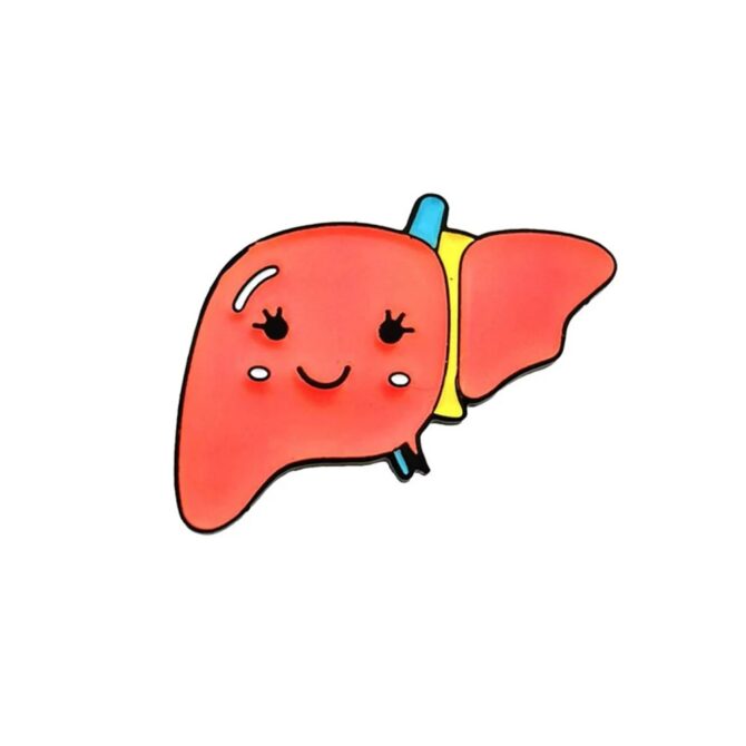 Pin Metálico Higado Sonriente Hepatología