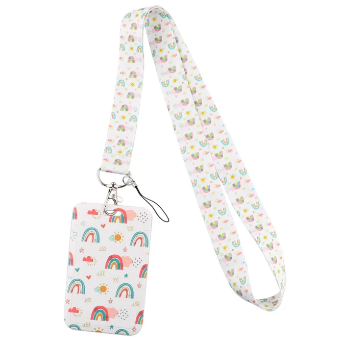 Porta Carnet (Lanyard) Arcoíris Cuttie