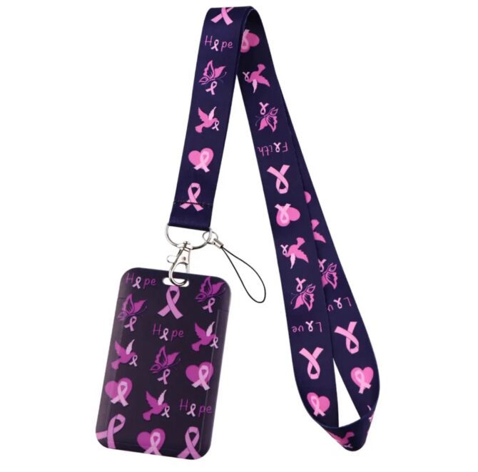 Porta Carnet (Lanyard) Hope: Cáncer de Mama