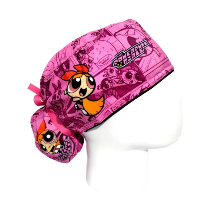 Gorro Quirúrgico Mujer + Lanyard Bombón Las Chicas Súperpoderosas