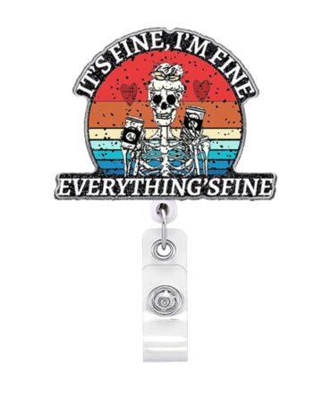 Yoyo Retráctil Para Portacarnet Everything's Fine