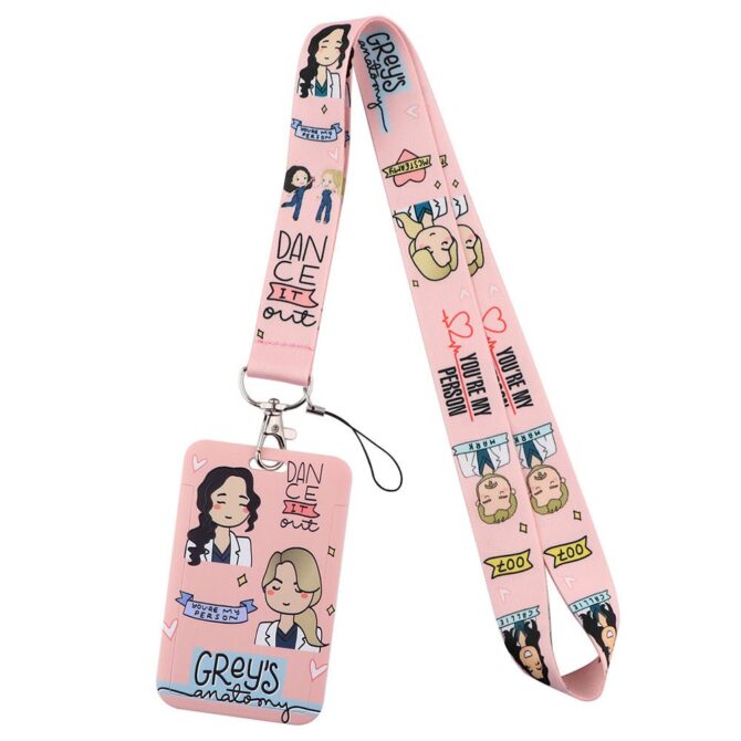 Porta Carnet (Lanyard) Grey's Anatomy Pink