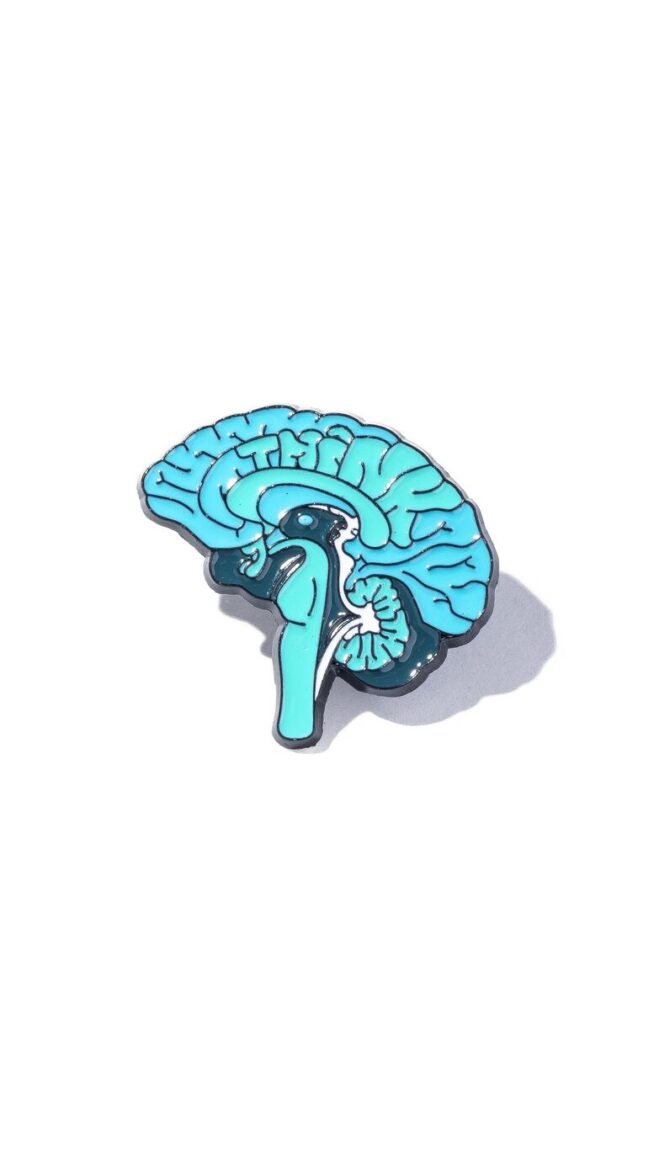 Pin Metálico Cerebro Azul