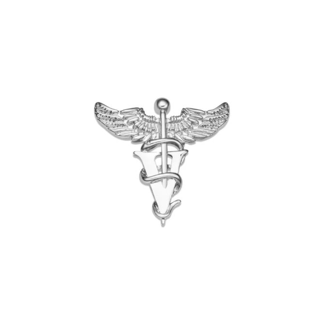 Pin Metálico Veterinaria Simbolo Caduceo - Imagen 2