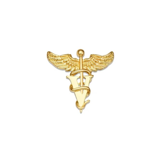 Pin Metálico Veterinaria Simbolo Caduceo