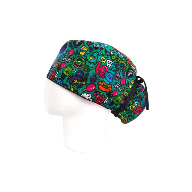 Gorro Quirúrgico Mujer + Lanyard Mickey Galaxy