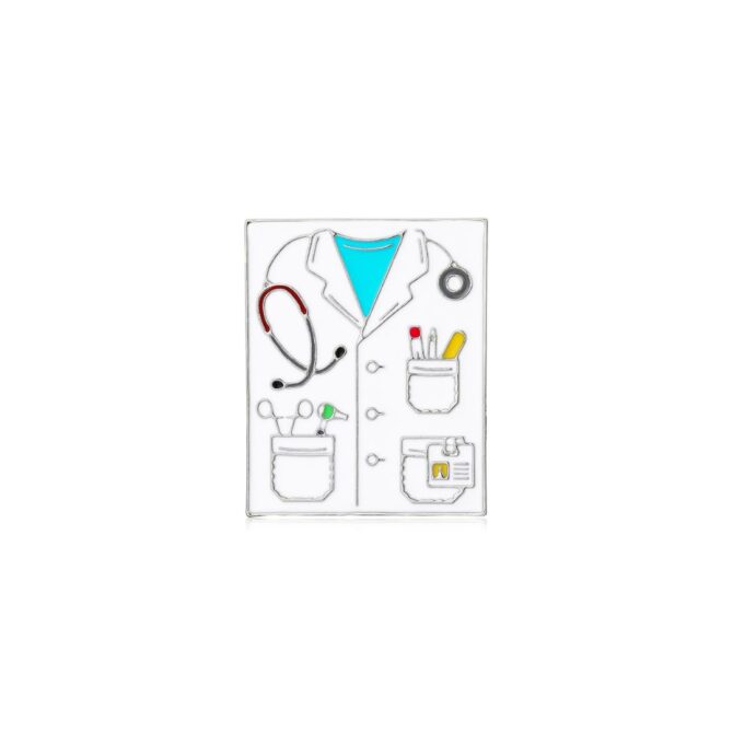 Pin Metálico Bata Medica Elementos