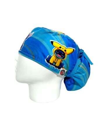 Gorro Quirúrgico Mujer + Lanyard Pikachu & Stitch