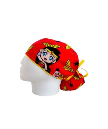 Gorro Quirúrgico Mujer + Lanyard Mujer Maravilla Muñeca