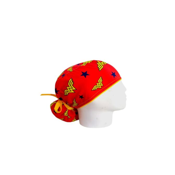 Gorro Quirúrgico Mujer + Lanyard Mujer Maravilla Muñeca - Imagen 3