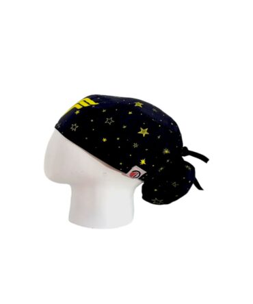 Gorro Quirúrgico Mujer + Lanyard Mujer Maravilla Negro