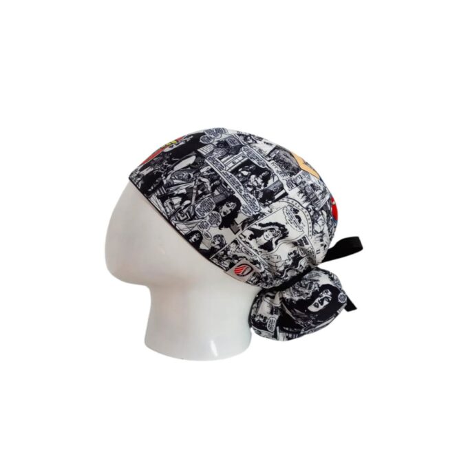 Gorro Quirúrgico Mujer + Lanyard Mujer Maravilla Historieta