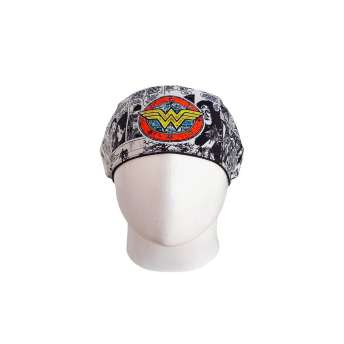 Gorro Quirúrgico Mujer + Lanyard Mujer Maravilla Historieta - Imagen 2