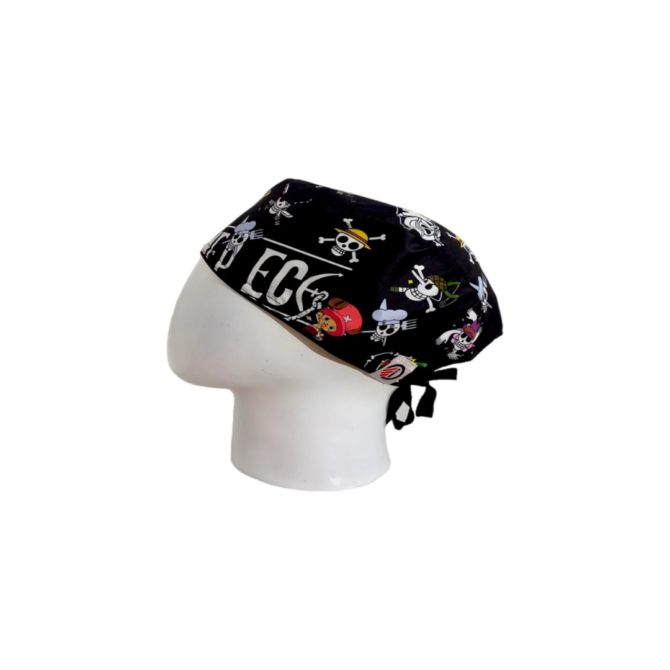 Gorro Quirúrgico Hombre + Lanyard One Piece Negro