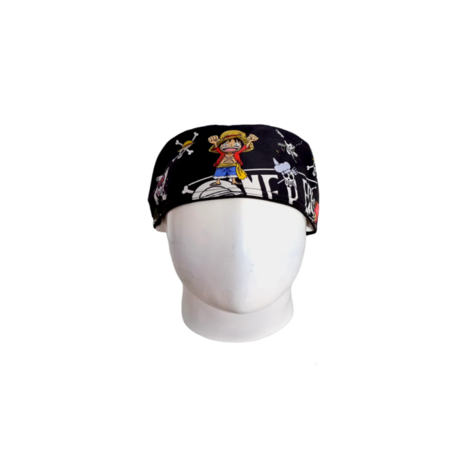 Gorro Quirúrgico Hombre + Lanyard One Piece Negro - Imagen 2