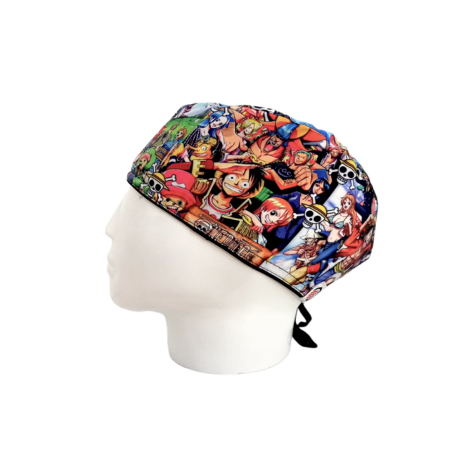 Gorro Quirúrgico Hombre + Lanyard One Piece Personajes